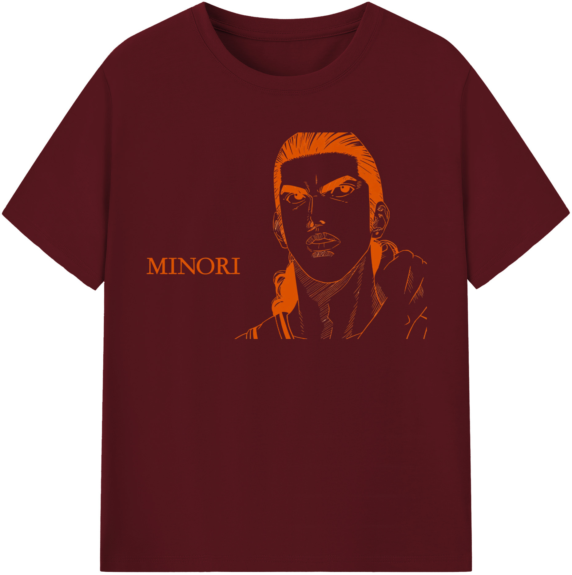SLAM DUNK／スラムダンク 綿100％半袖Tシャツ（フロントプリント）